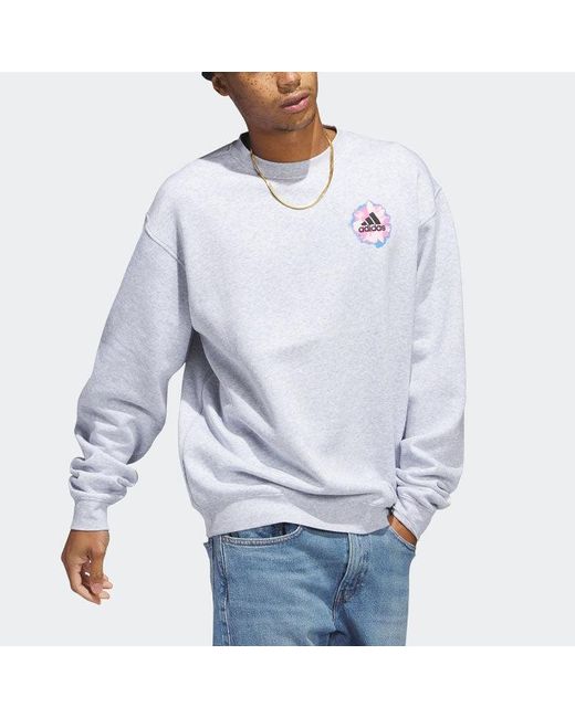 Adidas White Blom G Sweatshirt for men