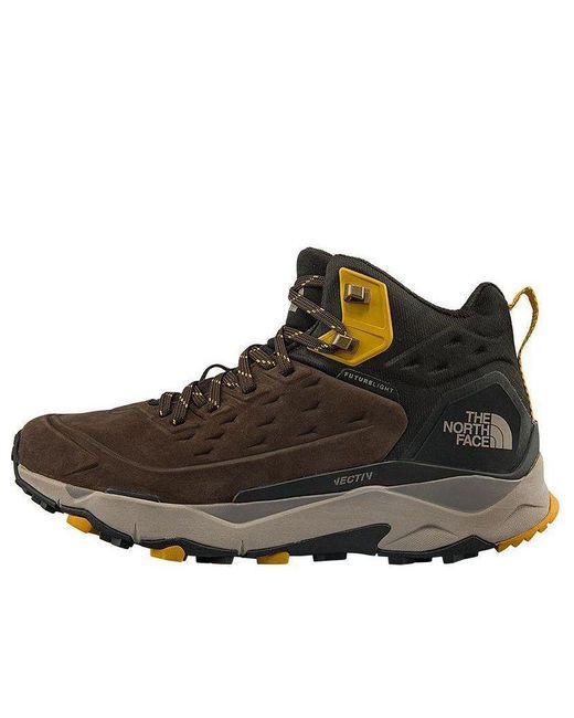 The North Face Brown Vectiv Exploris Futurelight Mid Hiking Shoes 'Deep Tnf' for men