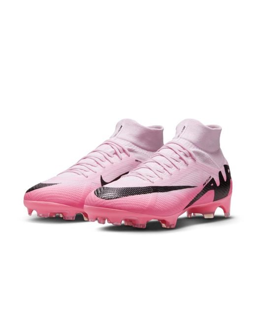 Nike Pink Zoom Mercurial Superfly 9 Pro Fg Foam' for men