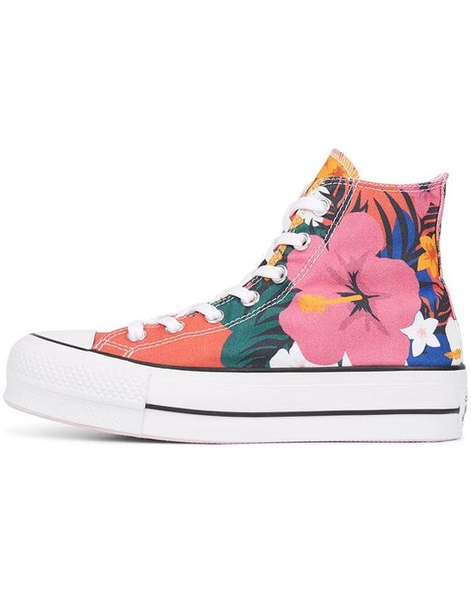Converse Pink (Wmns) Chuck Taylor All Star Lift High 'Paradise Print'