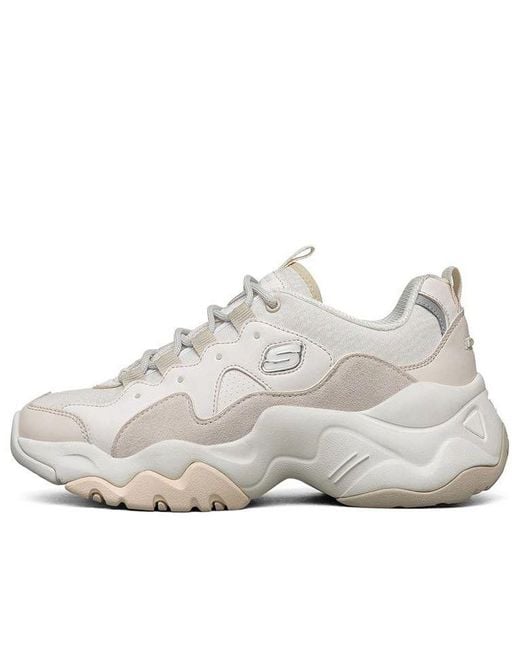 Skechers White (Wmns) D'Lites 3.0 Low Chunky Shoes