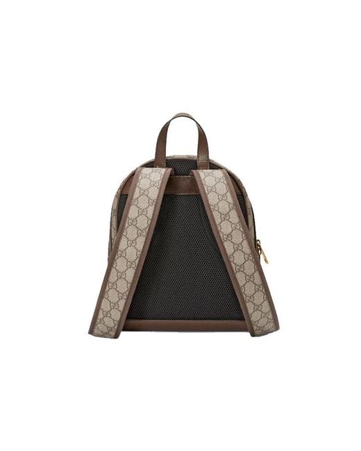 Gucci Brown Ophidia Gg Supreme Monogram Small Backpack for men