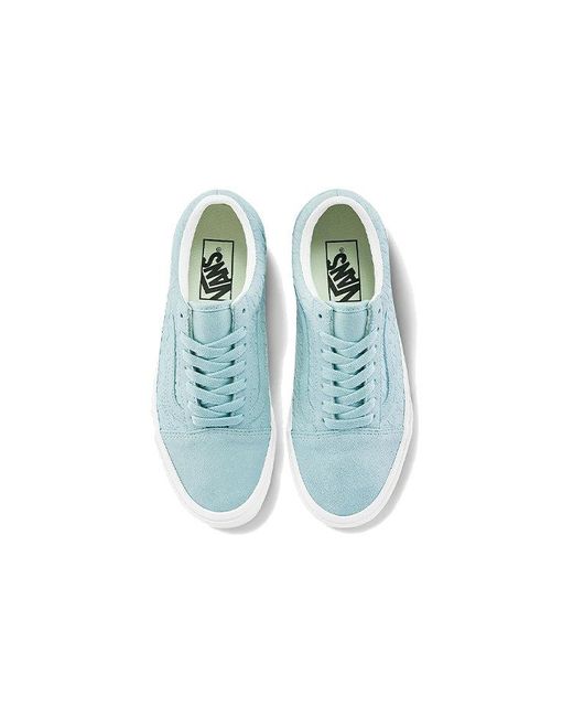 Vans Blue Old Skool Breathable Lightweight Wear-Resistant Low Tops Casual Skateboarding Shoes for men