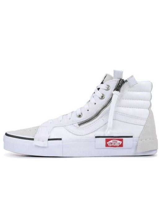 Vans White Sk8-Hi Cap Lx Reissue Checkerboard' for men