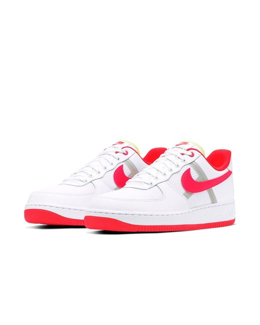 Nike White Air Force 1 Low 'Transparent Crimson' for men