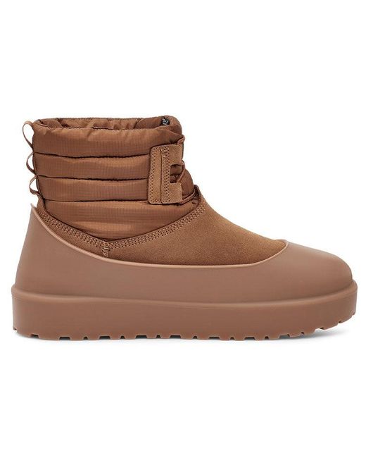 Ugg Brown Classic Mini Lace-Up Weather Boot 'Chestnut' for men