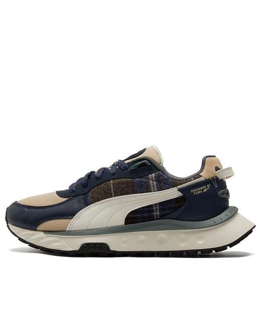 PUMA Blue Wild Rider Flannel Cream' for men