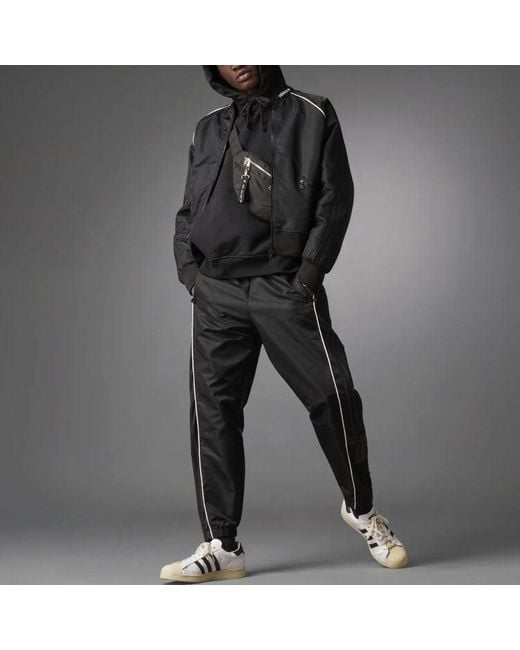 Adidas Black Originals Version Series Side Zipper Sports Long Pants for men