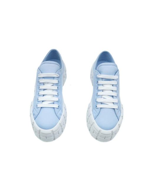 Prada Blue (Wmns) Double Wheel Re-Nylon Gabardine Sneakers