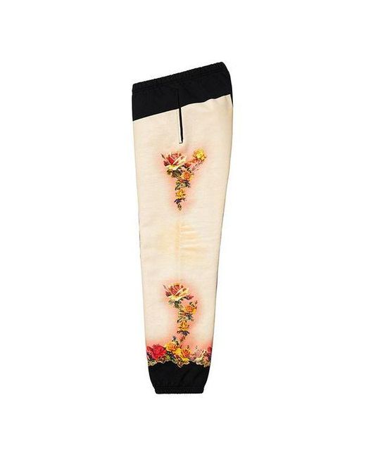 Supreme Black X Jean Paul Gaultier Floral Print Sweatpants for men