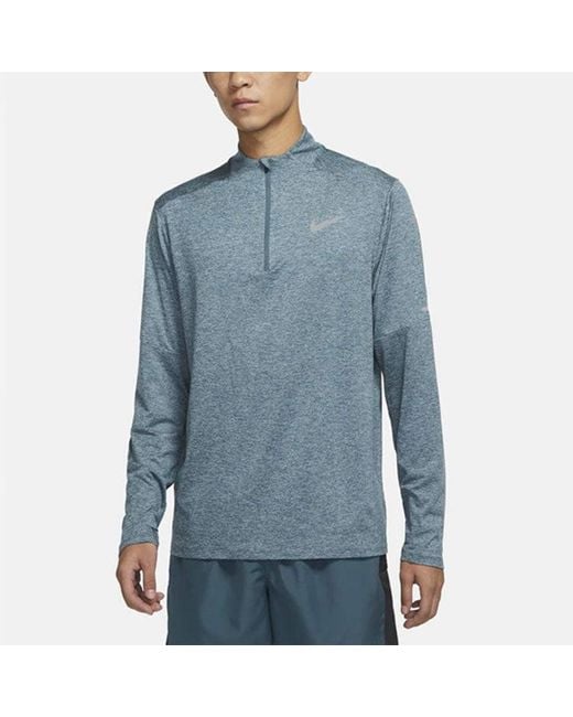 Nike Blue Nk Df Elmnt Top Hz Casual Breathable Sports Long Sleeves for men