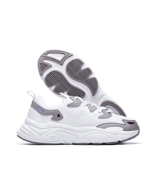 Fila White (Wmns) Line Low-Top Running Shoes