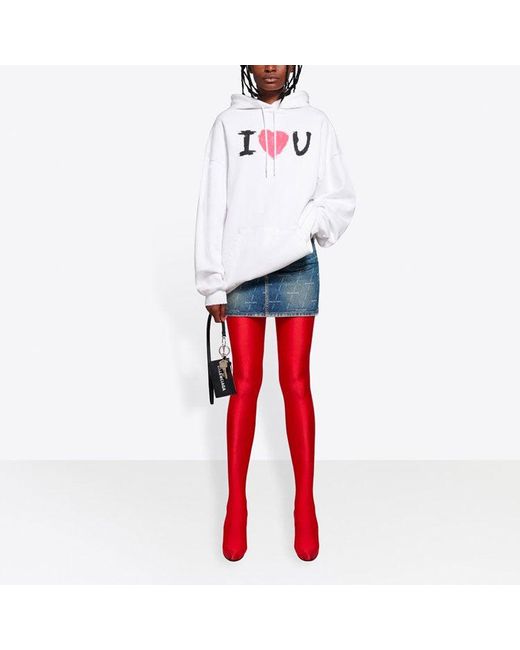 Balenciaga White (Wmns) Ss21 Printing Hoodie
