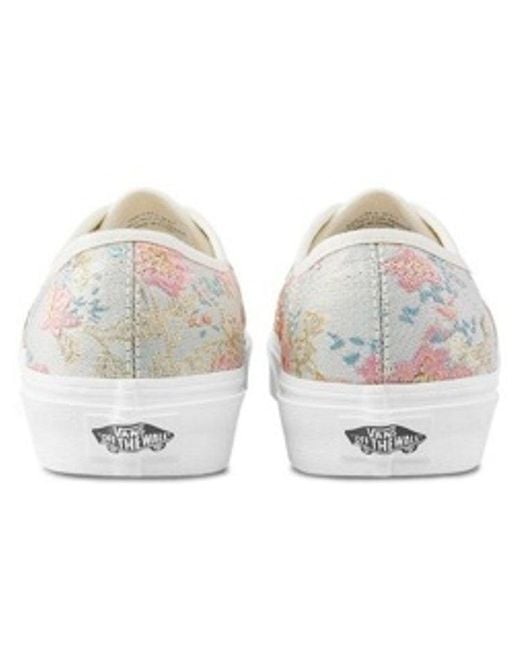 Vans White (Wmns) Authentic Skate Shoes 'Flower'