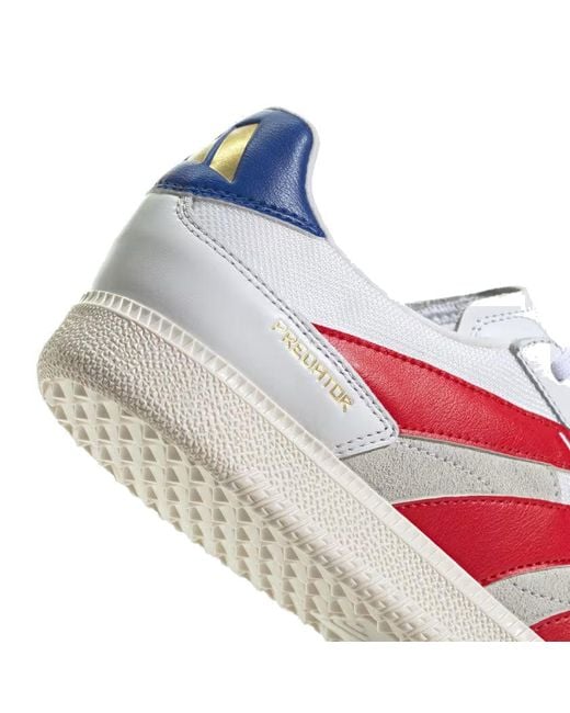 Adidas White Predator 24 League Low Freestyle Scarlet Royal' for men