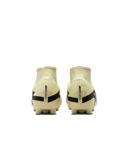 Nike Metallic Mercurial Superfly 9 Academy Hard-Ground High-Top Soccer Cleats 'Lemonade' for men