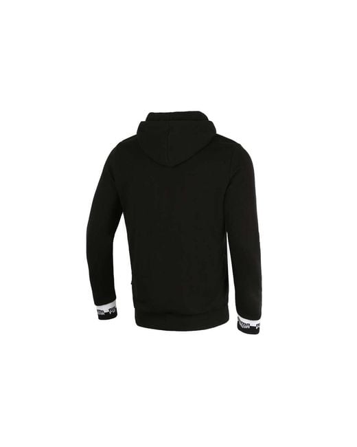 PUMA Black Amplified Full-Zip Hoodied Jacket for men
