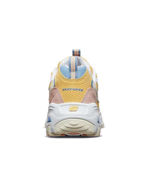 Skechers White (Wmns) D'Lites 1.0 Low Running Shoes Gs