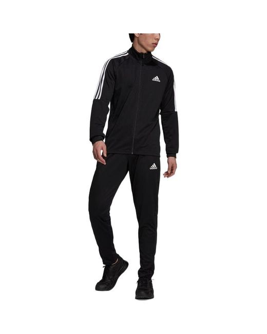 Adidas Black Aeroready Sereno Cut 3-Stripes Track Suit Asia Sizing for men