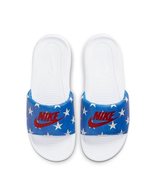 Nike Blue Victori One Printed Slide 'Stars' for men