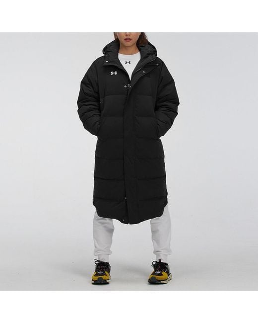 Under Armour Black Long Puffer Jacket for men