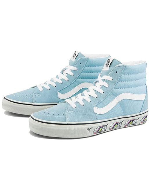 Vans Blue Sk8-Hi Casual Skateboarding Shoes