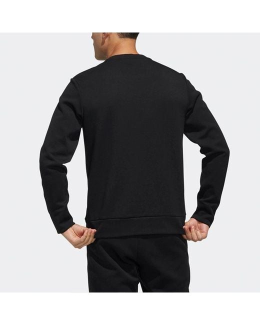Adidas Black Wj Cs Gfx Sports Printing Pattern Round Neck Pullover for men