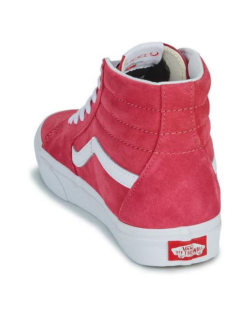 Vans Red (Wmns) Pig Suede Sk8-Hi