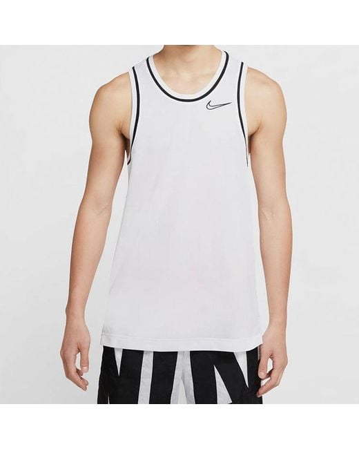 Nike White Dri-Fit Classicbasketball Jersey For for men