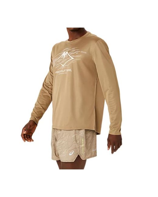 Asics Natural Fujitrail Running Long Sleeves T-Shirt 'Oatmeal' for men