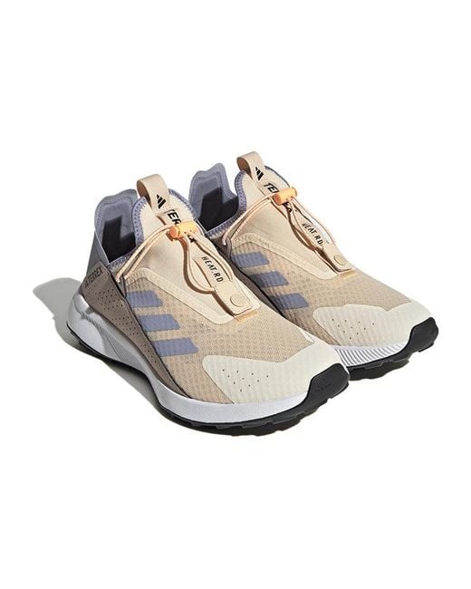 Adidas White Terrex Voyager 21 Slip-On Heat.Rdy Travel Shoes 'Sand Strata' for men