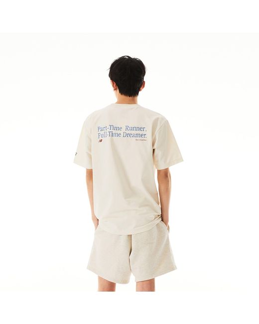 New Balance White Hypersports Logo T-Shirt 'Cream'