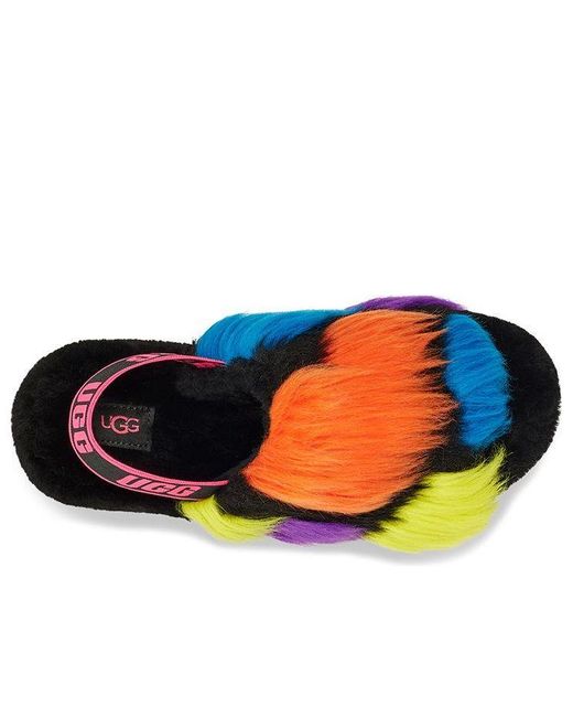 Ugg Black (Wmns) Fluff Yeah Party Spots Slipper