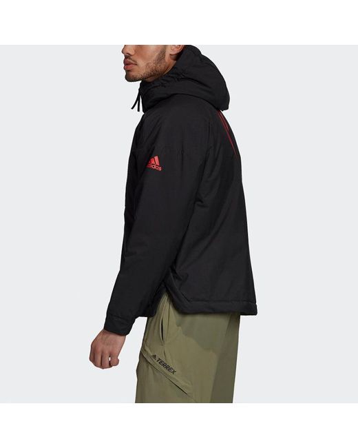 Adidas Black Urban Fc Cny Outdoor Hooded Cotton Jacket for men
