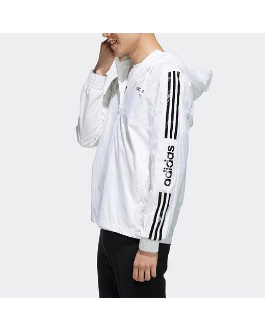 Adidas White Neo Cozy Sports Hooded Jacket for men