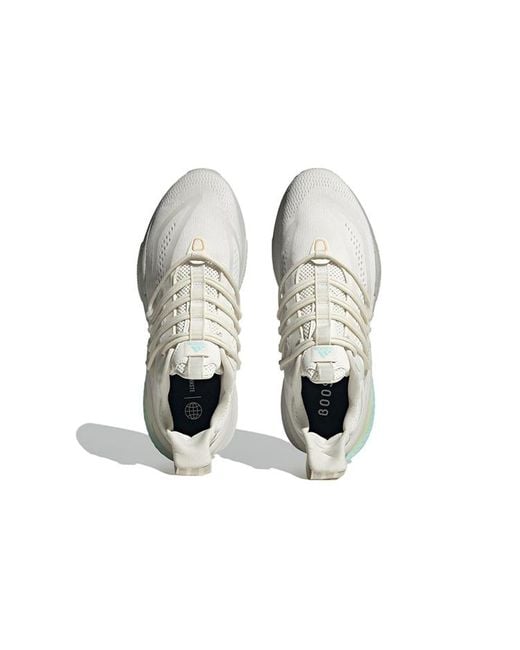 Adidas White Alphaboost V1 Shoes Aqua' for men