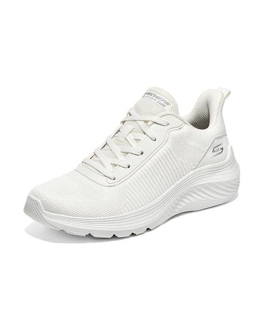 Skechers White (Wmns) Bobs Squad Waves