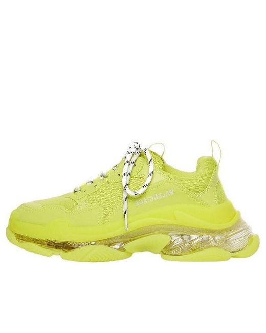 Balenciaga Yellow Triple S Sneaker 'Clear Sole Fluo' for men