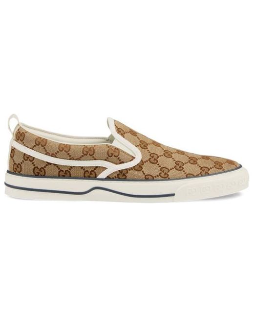 Gucci White Tennis 1977 Slip-On Ebony' for men