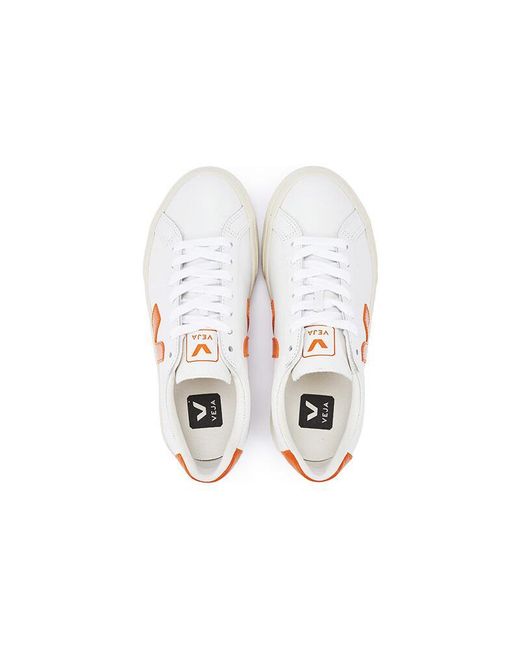Veja White Esplar Lace-Up Pumpkin'
