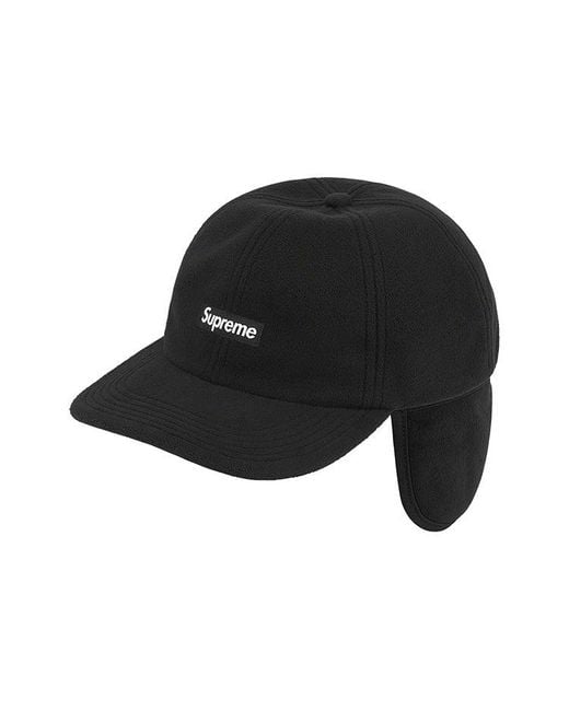 Supreme Black Windstopper Small Box Earflap 6-Panel for men