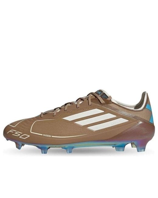 Adidas Brown X Bad Bunny X Lionel Messi F50 Elite Fg 'Cardboard Cream' for men