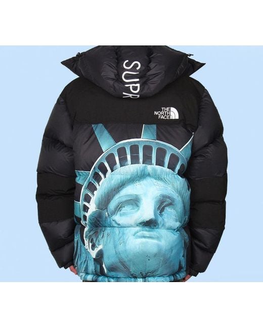 Supreme Blue X The North Face Statue Of Liberty Mountain Jacket for men