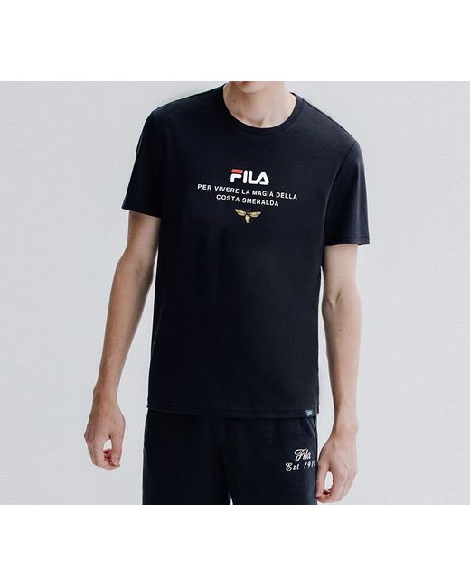 Fila Blue Printing Sports Short Sleeve for men