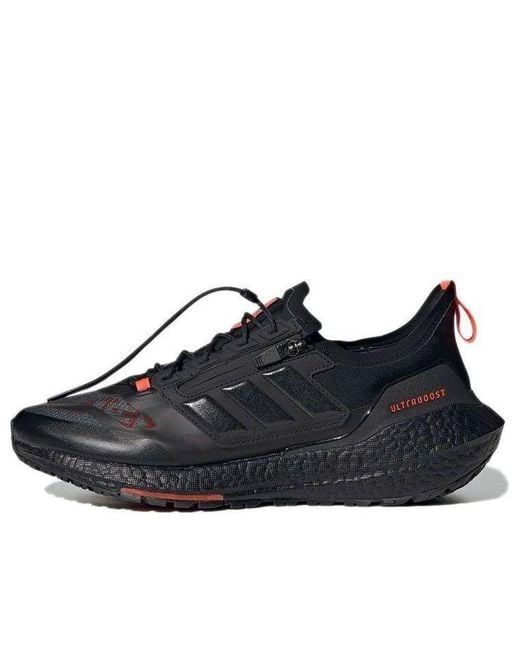 Adidas Black Ultra Boost 21 Gore-Tex Shoes 'Carbon Solar' for men
