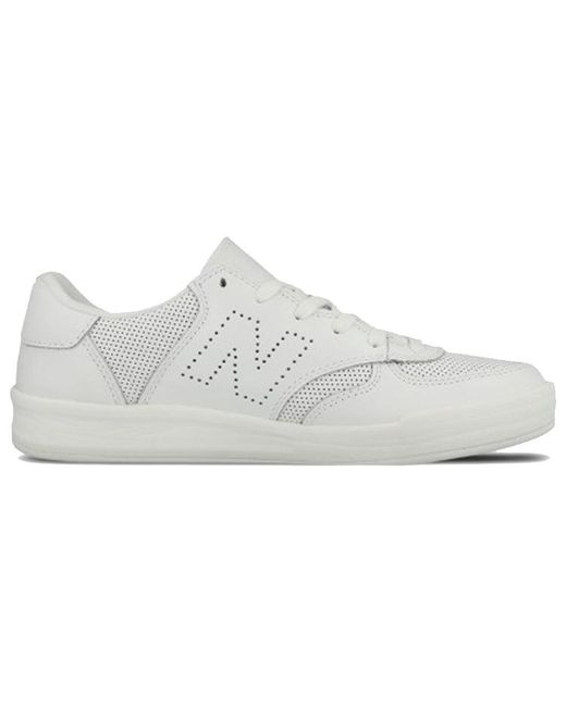 New Balance White 300 Series Leather Light Low-top Sneakers for men