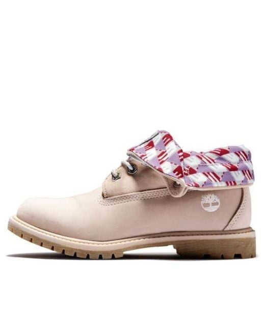 Timberland Pink Roll Top Boots Basic