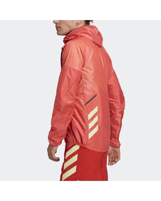 Adidas Red Terrex Agravic Windweave Windbreaker for men