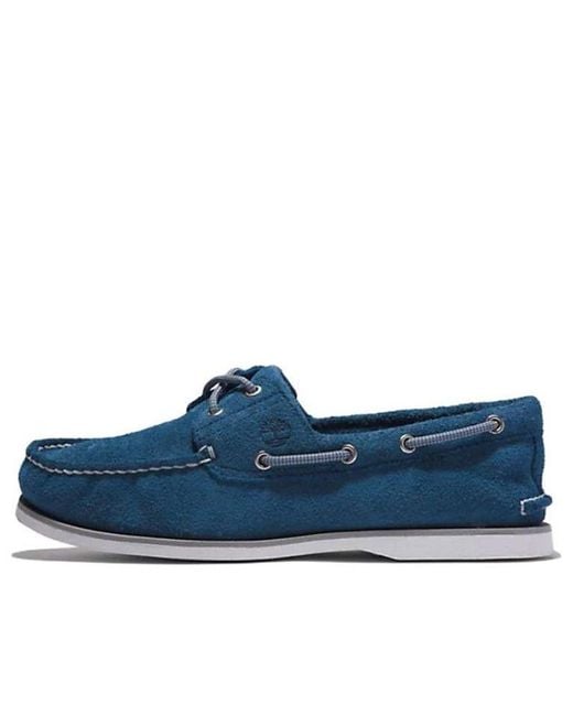 Timberland Blue 2 Eye Classic Boat Shoes for men