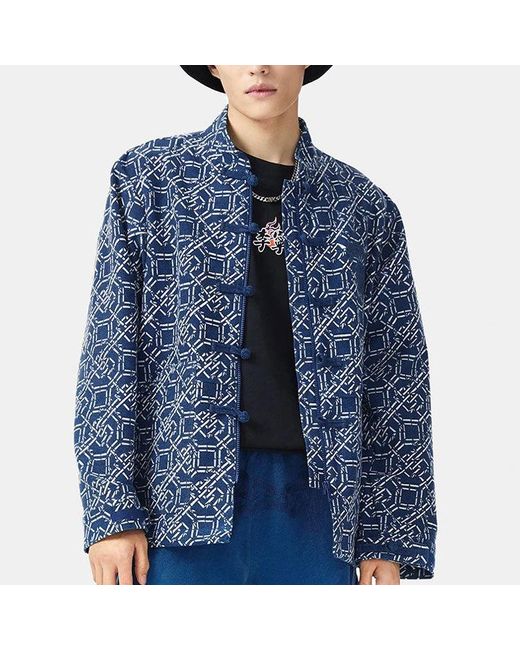 Li-ning Blue Badfive Sports Basketball Series Printing Loose Jacket for men